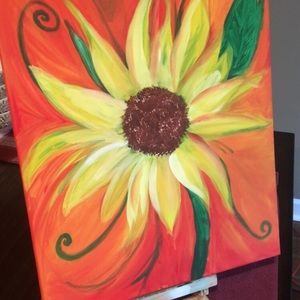Sunflower Acrylic Painting